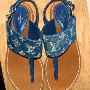 Louis Vuitton authentic denim sandals